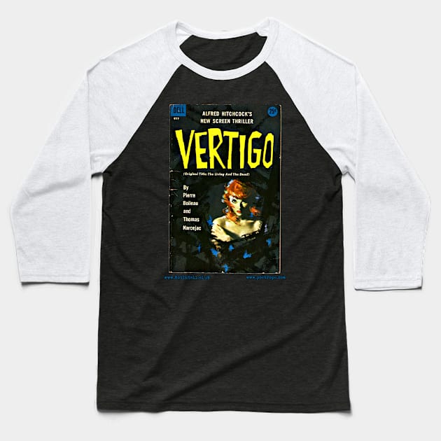 VERTIGO by Pierre Boileau & Thomas Narcejac Baseball T-Shirt by Rot In Hell Club